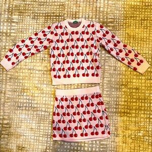 United Colora of Benetton.  Cherry Print Kids sweater set